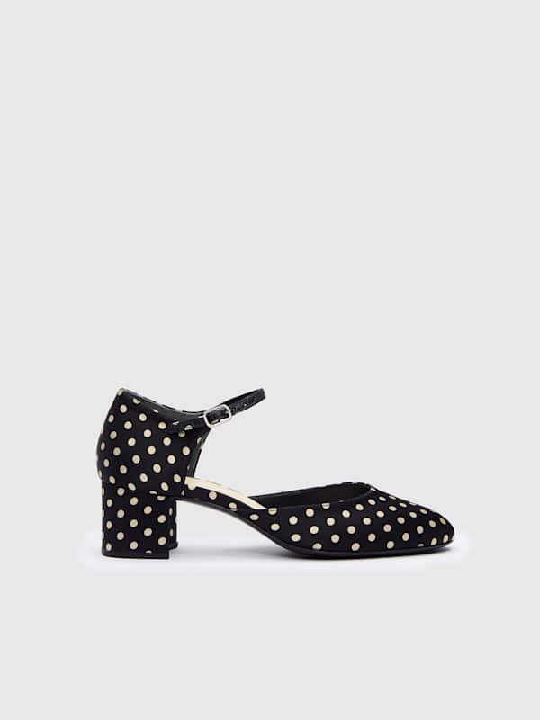 Laurie Pump - Polka Dot Satin