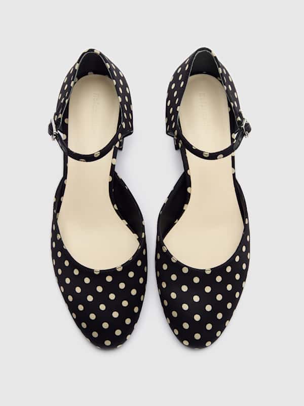Laurie Pump - Polka Dot Satin