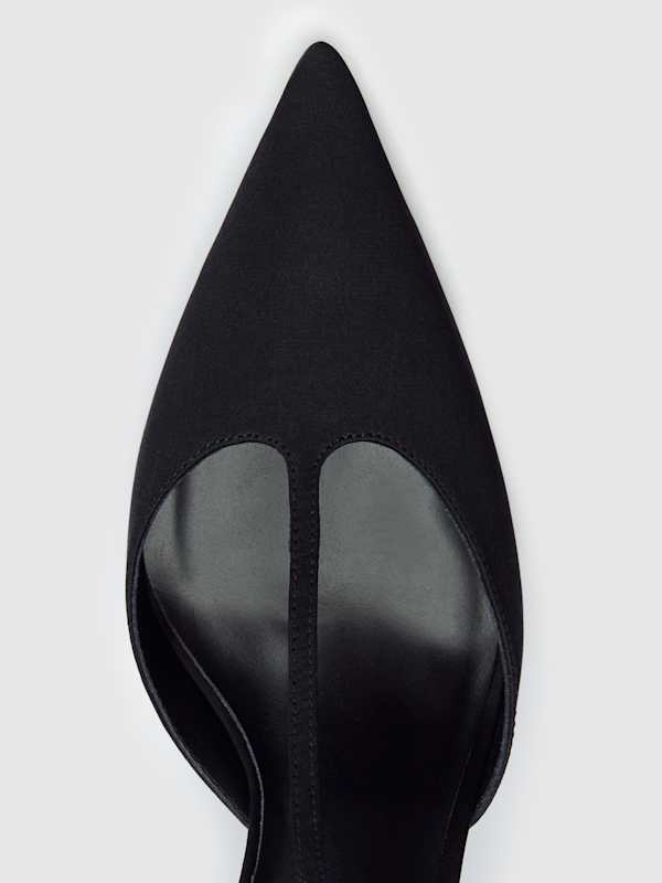 Stassie T-strap Pump - Black Satin