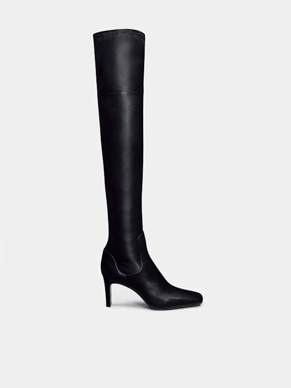 Cuissardes stretch Claudette - Cuir stretch noir