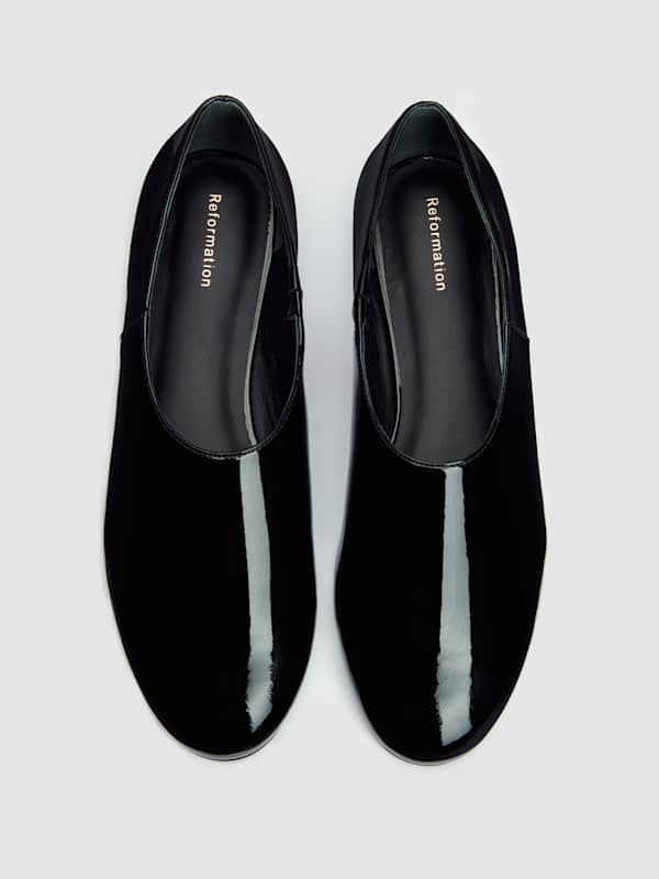 Tia Flat - Black Patent