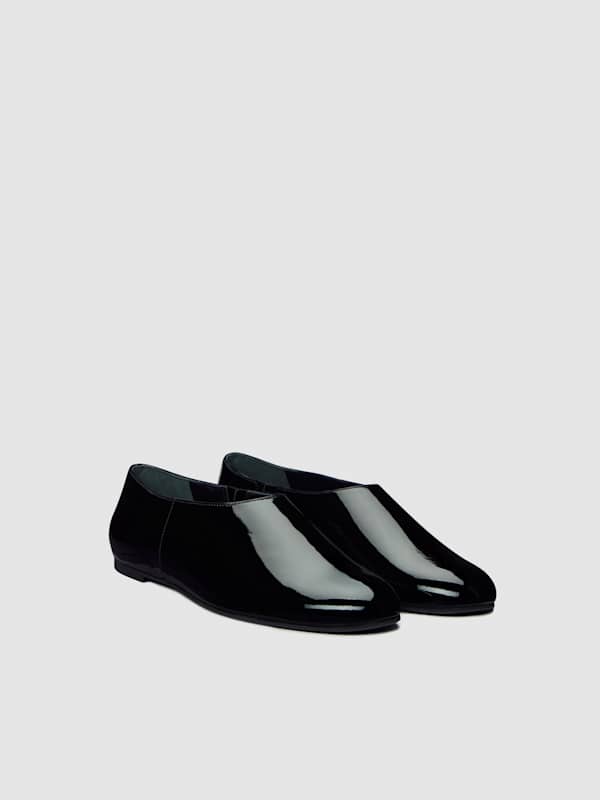 Tia Flat - Black Patent