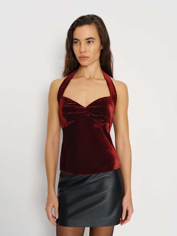 Lola Velvet Top - Chianti