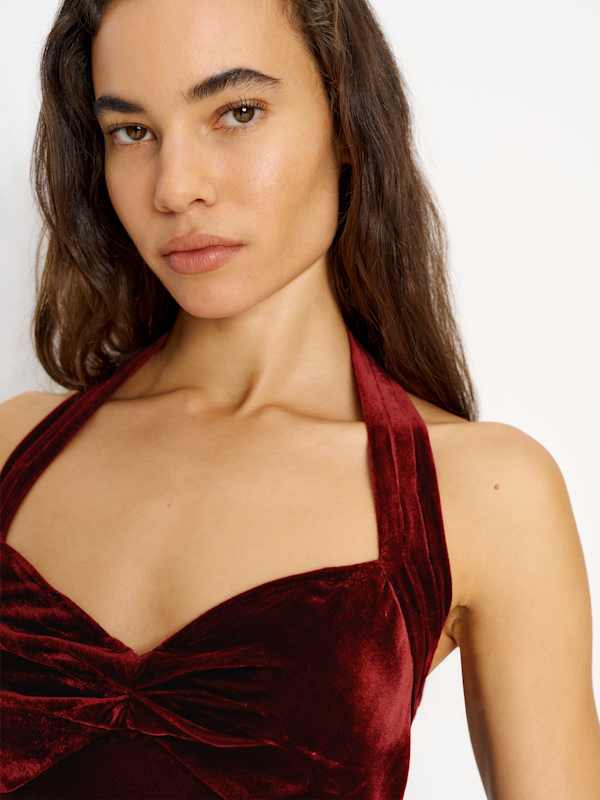 Lola Velvet Top - Chianti