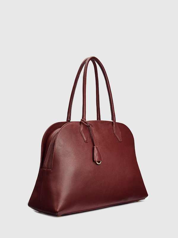Oversized Seraphina Tote - Ruby Leather