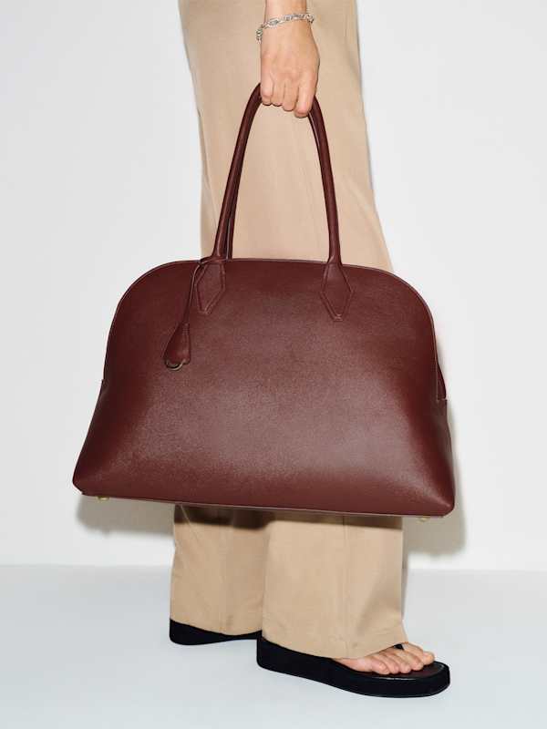 Oversized Seraphina Tote - Ruby Leather