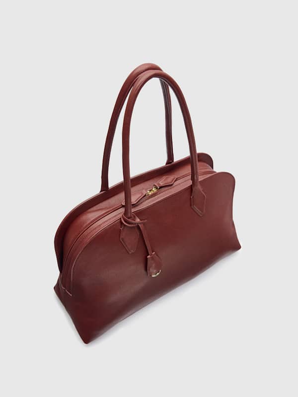 Oversized Seraphina Tote - Ruby Leather