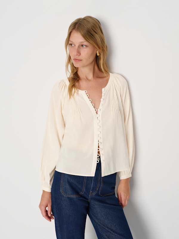 Calia Long Sleeve Top - Cream