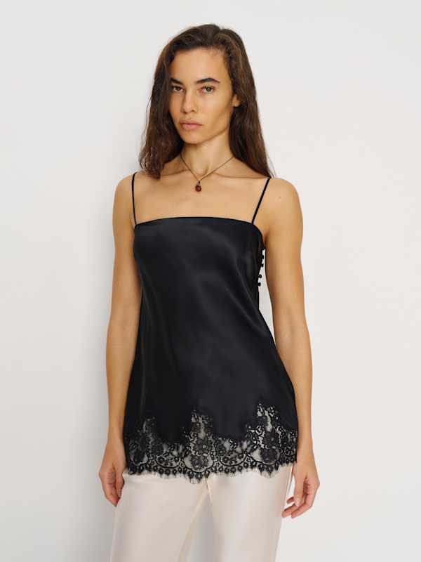 Carolina Silk Top - Black