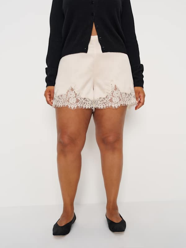 Fern Satin Short Es - Almond