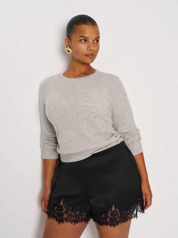 Fern Satin Short Es - Black