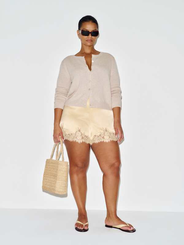 Fern Satin Short Es - Parmesan