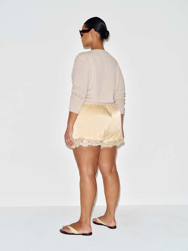 Fern Satin Short Es - Parmesan