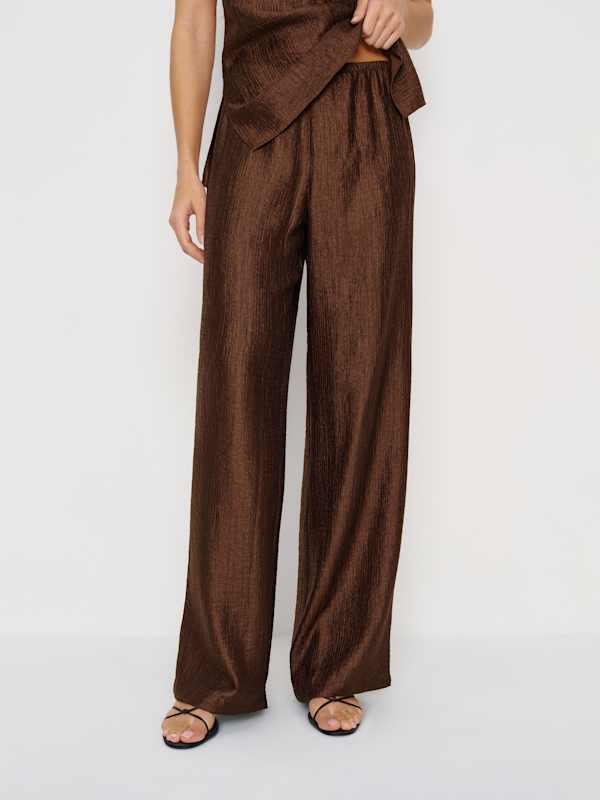 Alleia Two Piece - Brown Crinkle