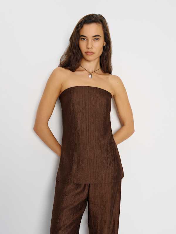 Alleia Two Piece - Brown Crinkle