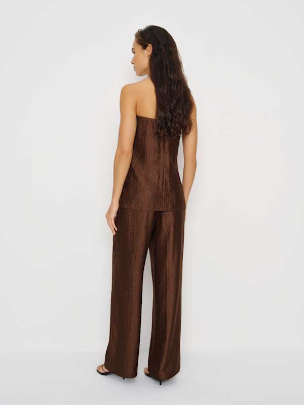 Alleia Two Piece - Brown Crinkle