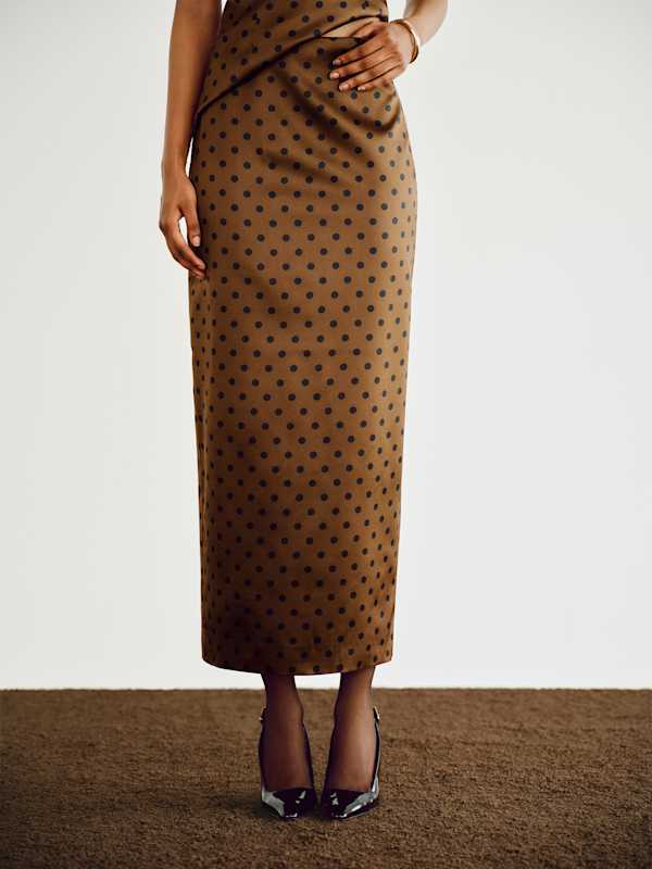 Celine Silk Two Piece - Portobello Dot