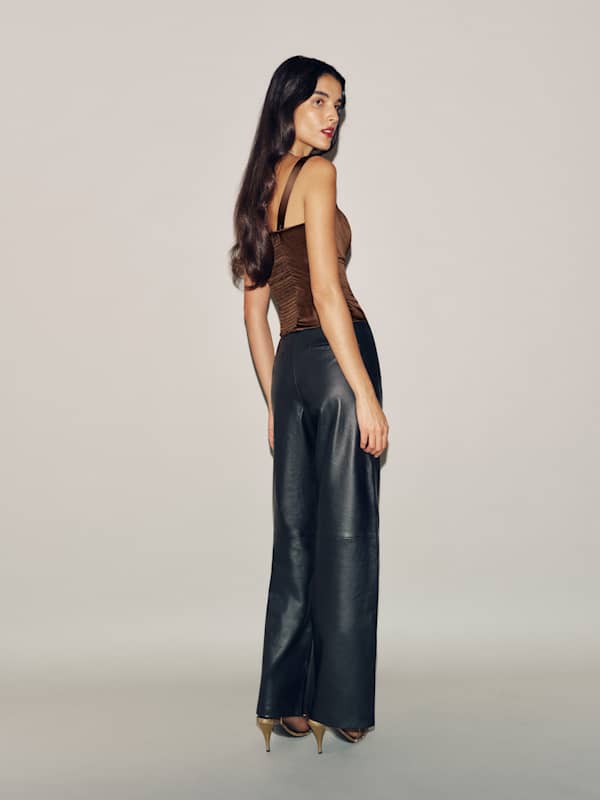 Hayes Silk Top - Pinecone