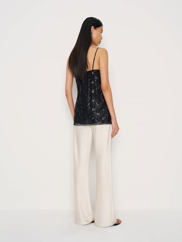 Ines Top - Black Sequin