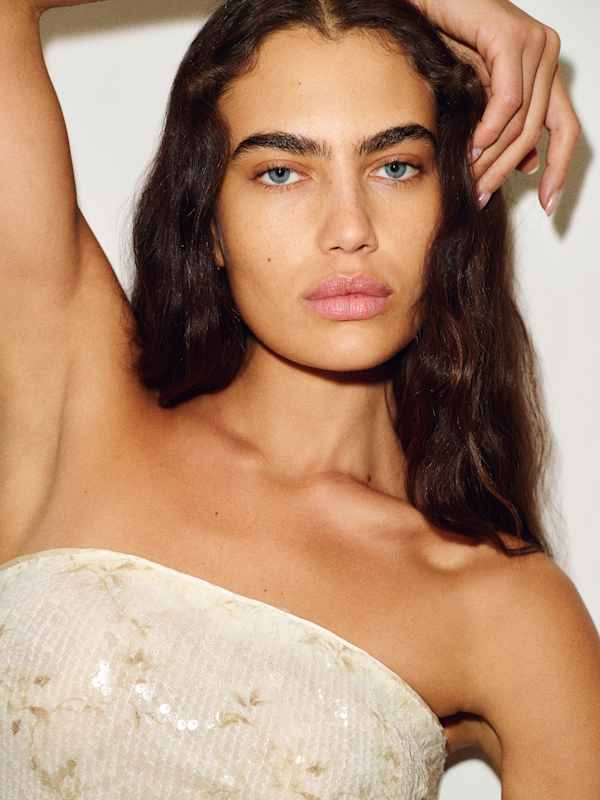 Ellison Knit Dress - Ivory Sequin