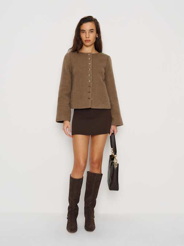 Lucia Wool Jacket - Cocoa