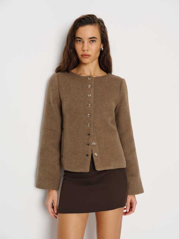 Lucia Wool Jacket - Cocoa