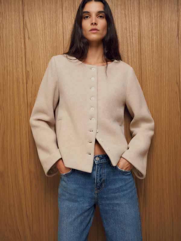 Lucia Wool Jacket - Cream
