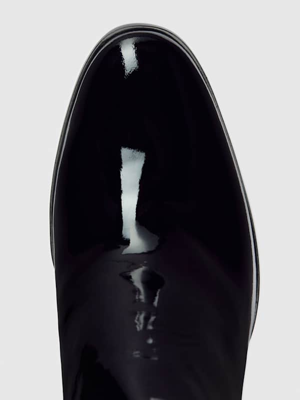 Aurelie Knee Boot - Black Patent