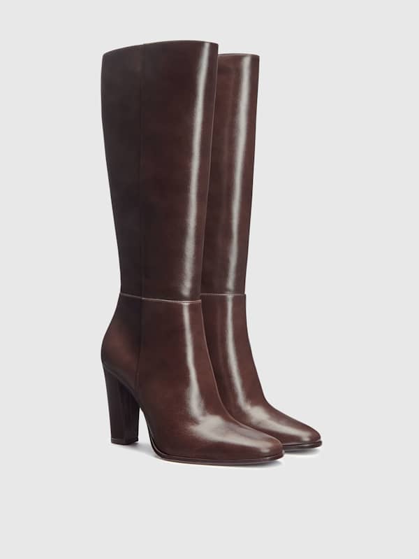 Aurelie Knee Boot - Espresso Leather