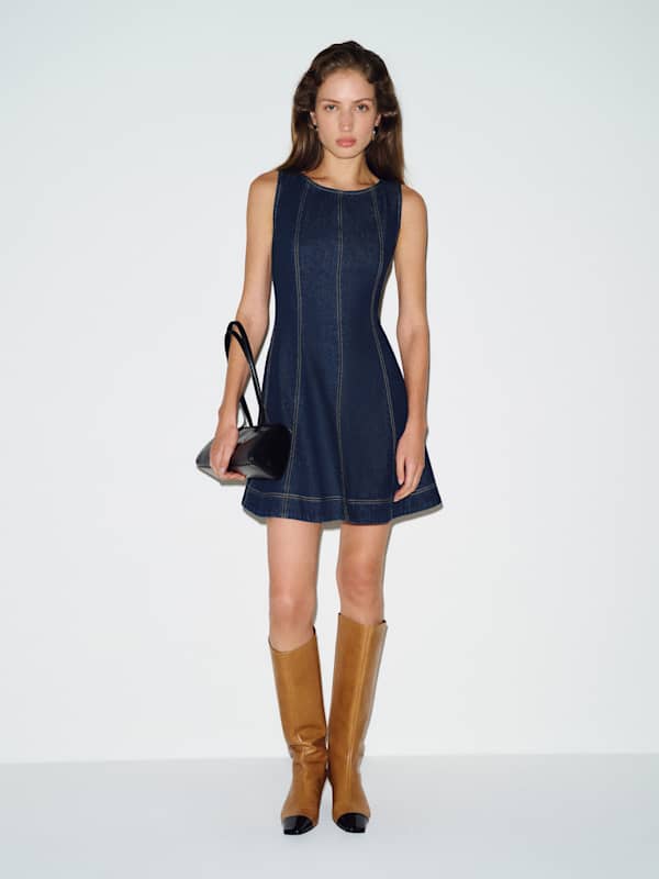 Kehlani Denim Mini Dress by Reformation