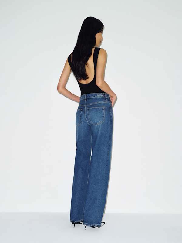 Reisa Adjustable Waist Baggy Jeans - Maggiore