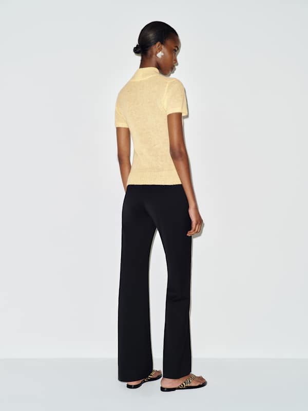 Laurel Sheer Alpaca Mock Neck - Pineapple
