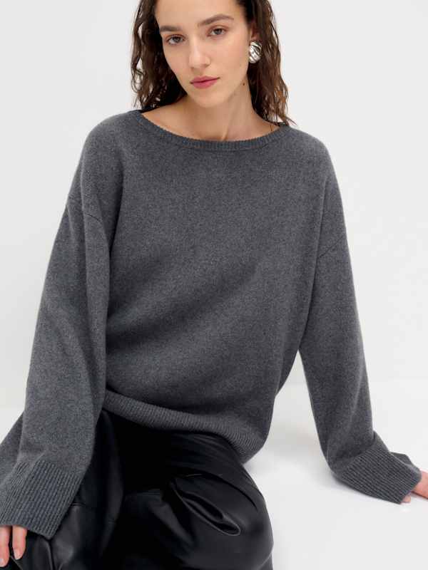Beverly Cashmere Sweater - Thunder