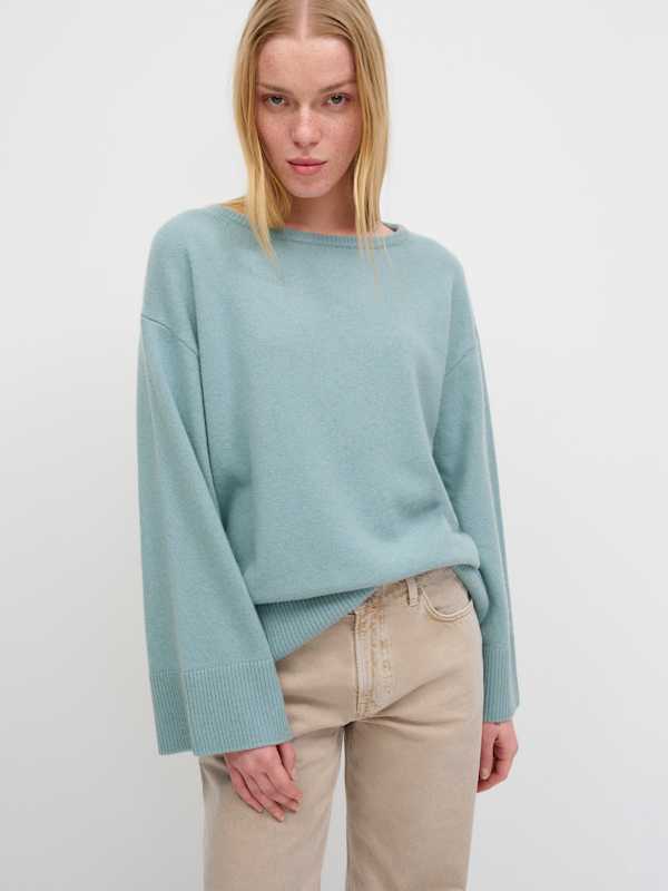 Beverly Cashmere Sweater - Turquoise