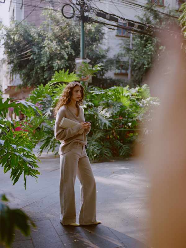 Jonie Cashmere Oversized Scoop Neck - Oatmeal