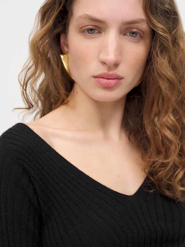 Shania Cashmere Sweater - Black