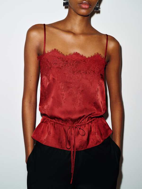 Top Silvia - Jacquard Sangre