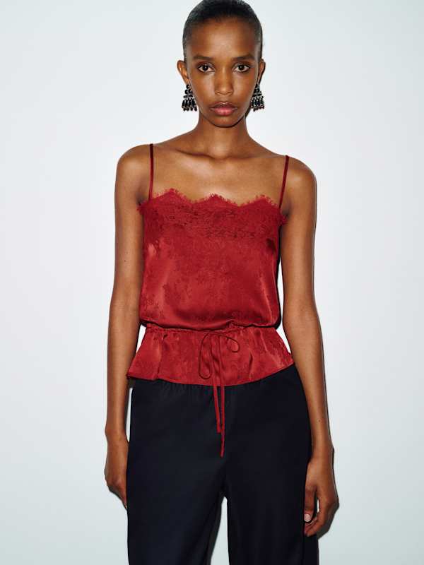 Top Silvia - Jacquard Sangre