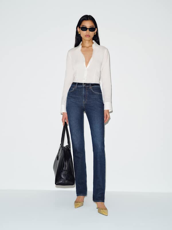 Donny Stretch High Rise Slim Jeans - Beluga