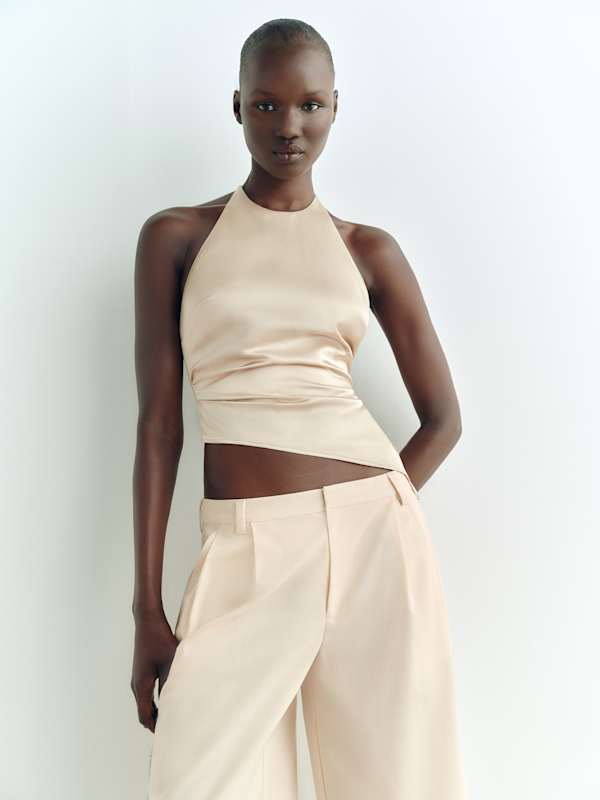 Reese Silk Top - Almond