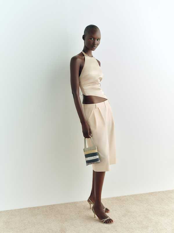 Reese Silk Top - Almond