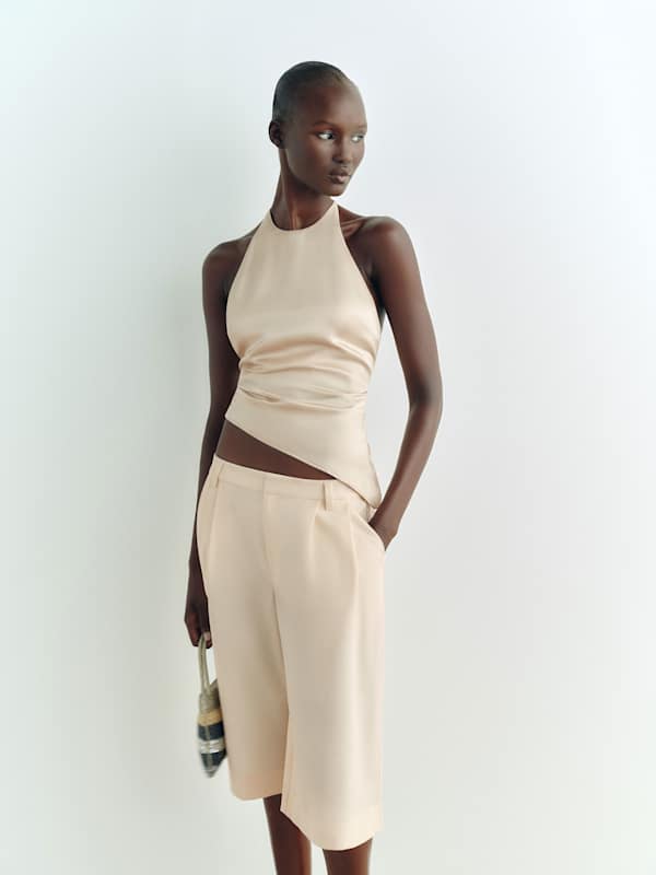 Reese Silk Top - Almond