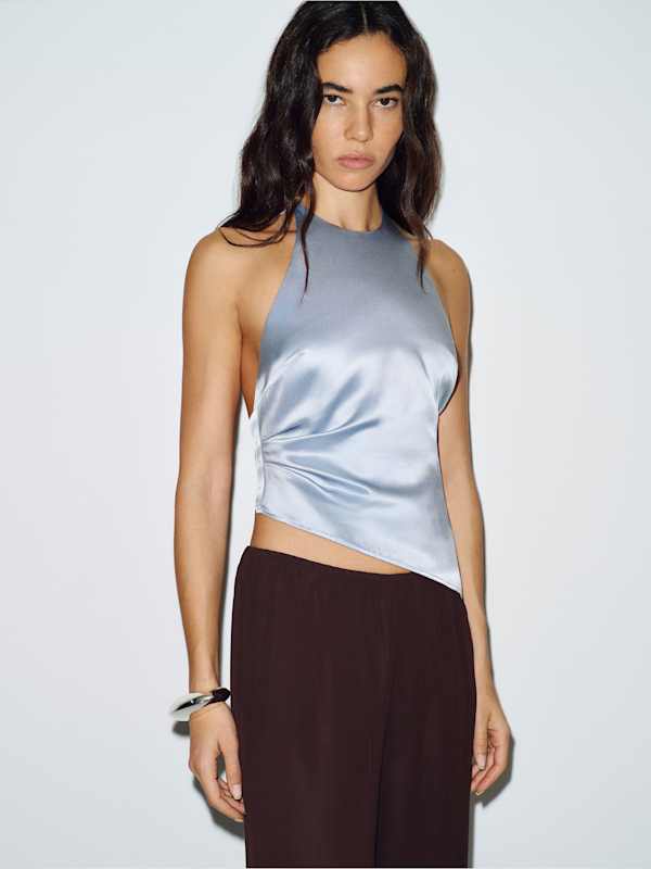 Reese Silk Top - Mineral