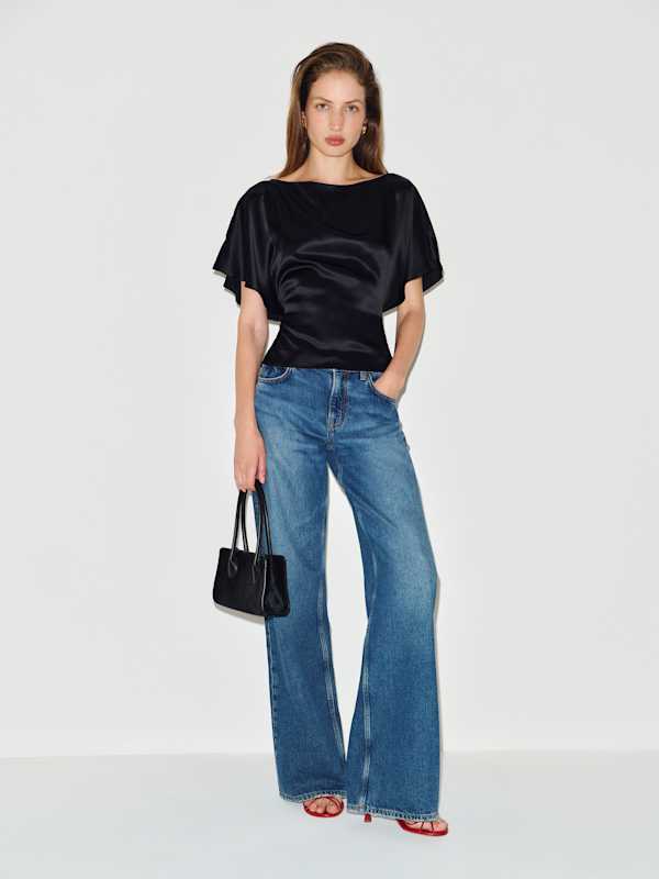 Avery Silk Top - Black