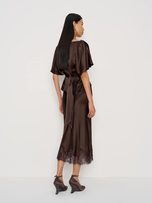 Avery Silk Top - Black Bean