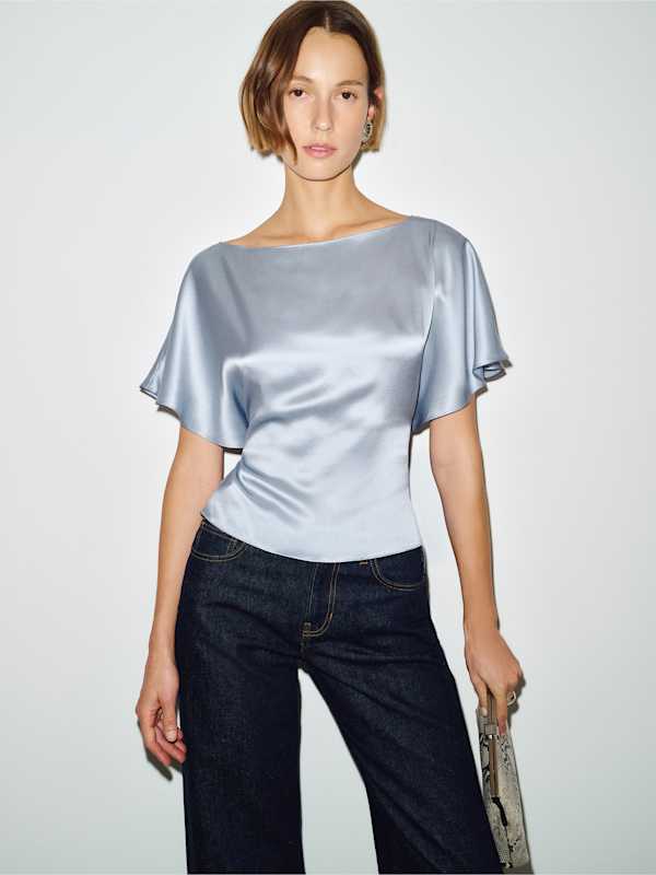 Avery Silk Top - Mineral