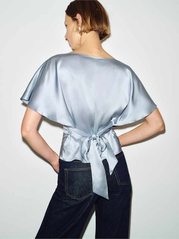 Avery Silk Top - Mineral