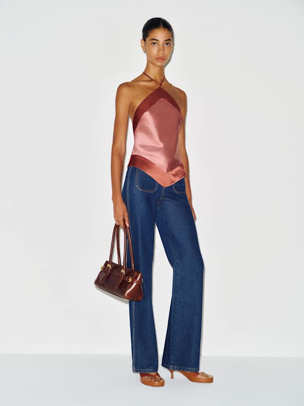 Jillian Silk Top - Dried Rose