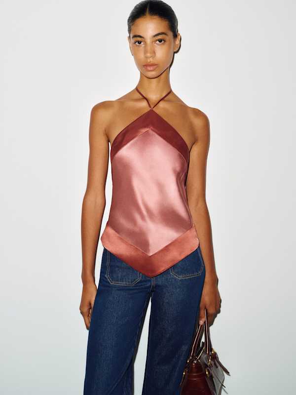 Jillian Silk Top - Dried Rose