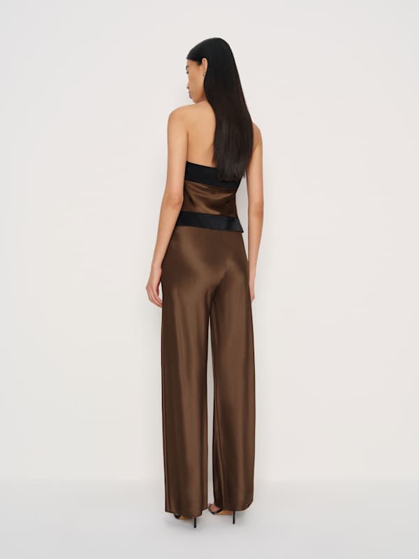 Jillian Silk Top - Pinecone